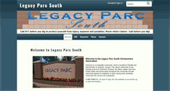 Desktop Screenshot of legacyparcsouthhoa.org